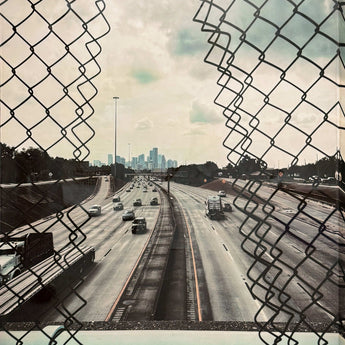Beyond The Wire - 32 X 48 - High Gloss Wrapped Canvas - Gray