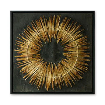 Buddins - Wall Art - Black / Gold Finish