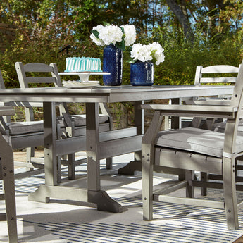 Visola - 7 Pc. - Dining Set with 6 Chairs - Gray