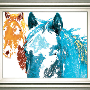 It's Cool To Be Blue By Marvin Pelkey - Framed Print Wall Art - Light Blue