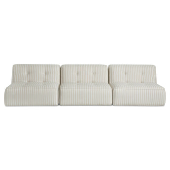 Sunseeker - 3 Piece Outdoor Sofa - Brown Stripe