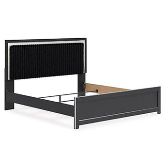 Zuraleus - King Upholstered Panel Headboard - Black