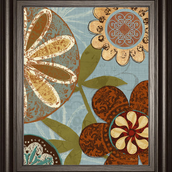 Persian Garden Il By Katrina Craven - Framed Print Wall Art - Light Brown