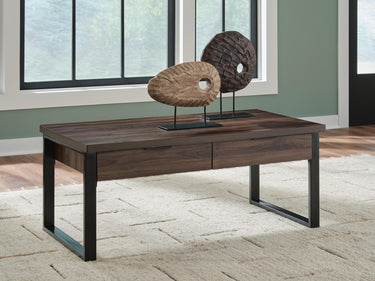 Wickman Falls - Rectangular Cocktail Table - Dark Brown