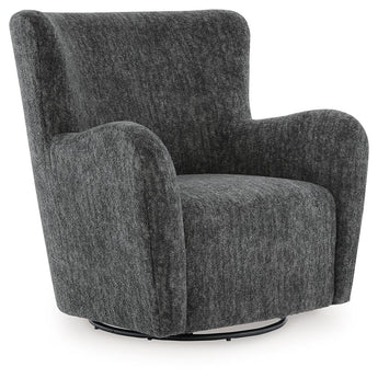 Rowenburg - Swivel Glider Accent Chair - Heather Charcoal