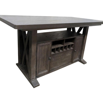 Briarwood - Complete Counter Height Table With Storage - Sable