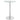 Thea - Round Glass Top LED Bistro Bar Table - Chrome