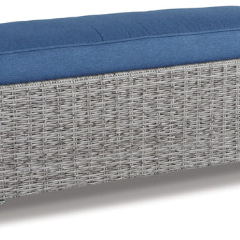 Naples Beach - Bench with Cushion - Light Gray