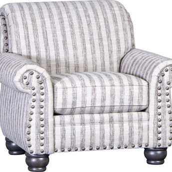 Mayo 9780 Series Traditional Upholstered Chair with Exposed Wood Spool Legs