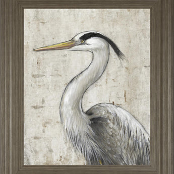 22x26 Grey Heron II By Tim OToole - Dark Gray