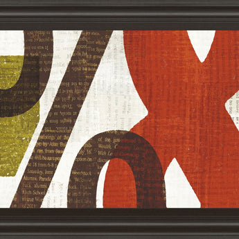Punctuated Il By Micheal Mullan - Framed Print Wall Art - Red