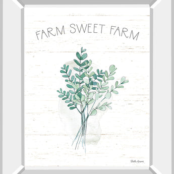 Farmhouse Cotton V By Beth Grove - Mirror Framed Print Wall Art - White