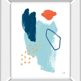 Eternal Optimist I By Moira Hershey - Mirror Framed Print Wall Art - Light Blue
