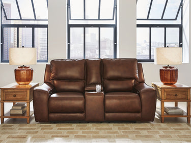 DeepWakes - Power Reclining Loveseat / Console / Adjustable Headrest - Canyon