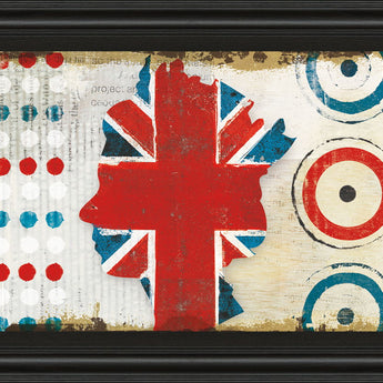 British Invasion I By Mo Mullan - Framed Print Wall Art - Red