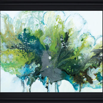 Verdant Surge - 28" x 34" Framed Wall Art - Green