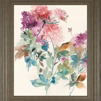 Sweet Hydrangea I By Asia Jensen - Framed Print Wall Art - Purple