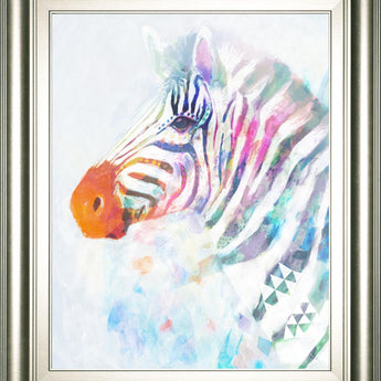 22x26 Fluorescent Zebra I By Victoria Borges - Gray