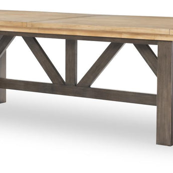 XXX's And OOO's - Trestle Dining Table - Two Tone