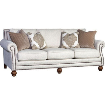 Mayo 4300 Series Traditional Sofa with Rolled Arms and Carved Wood Feet