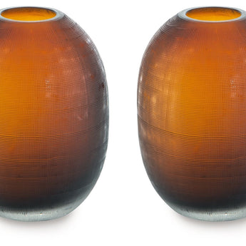 Embersen - Vase (Set of 2) 7.75" - Amber