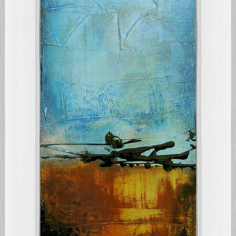 West Side Affair Il By Erin Ashley - Mirror Framed Print Wall Art - Light Blue