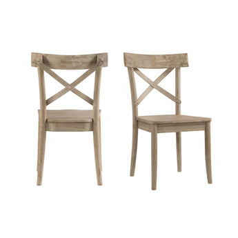 Callista - Silla auxiliar de madera X-Back (juego de 2) - Playa