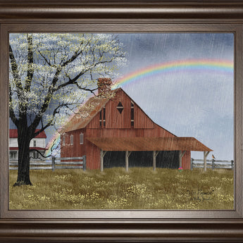 His Promise By Billy Jacobs - Framed Print Wall Art - Green