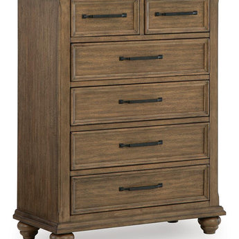 Karallin - Seven Drawer Chest - Medium Brown