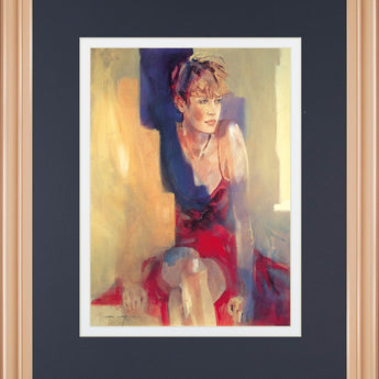 Odalisque L By Christine Comyn - Framed Print Wall Art - Yellow