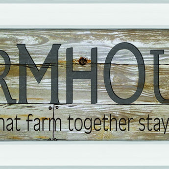 Farmhouse By Cindy Jacobs - Mirror Framed Print Wall Art - Dark Brown