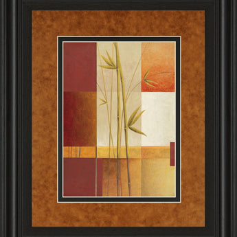 Contemporary Bamboo I By Estudio Arte - Framed Print Wall Art - Orange