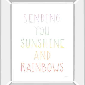 Lets Chase Rainbows VI By Jenaya Jackson - Mirror Framed Print Wall Art - White