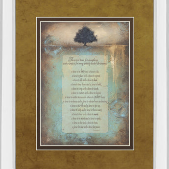 Time For Everything By Brit Hallowell - Mirror Framed Print Wall Art - Light Brown