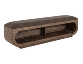 Balam - Banco de madera con asiento acolchado