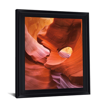 Sunlit Veins - 28" x 34" Framed Wall Art - Orange