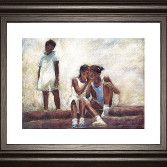 Secrets By Sharon Wilson - Framed Print Wall Art - Beige