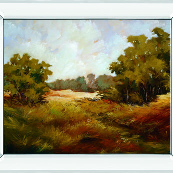 Peaceful Retreat I By Baynes, M - Mirror Framed Print Wall Art - Green