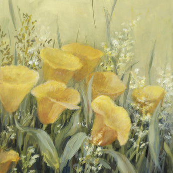 Golden Horned Poppies By Lanie Loreth (Framed Small) - Yellow