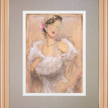Stole My Heart Il By Dupre - Framed Print Wall Art - Pink