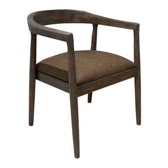 Natural Teca - Wooden Armchair - Quartersawn Oak / Marooned Brown