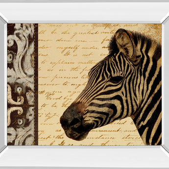 Madagascar Safari Il By Patricia Pinto - Mirror Framed Print Wall Art - Beige