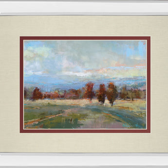 River Run By Louis Bourne - Mirror Framed Print Wall Art - Light Blue
