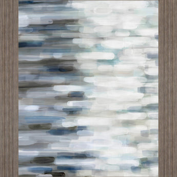 Misty Tidescape - 28" x 34" Framed Wall Art - Gray