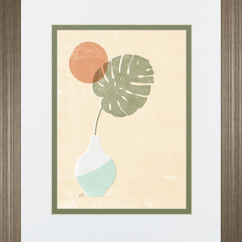 Sun Palm I Mint By Moira Hershey - Beige
