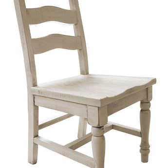 Rock Valley - Silla con asiento de madera (juego de 2) - Blanco roto