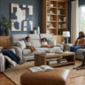 Elements International Jackpot - P1 Sofa With Heat Massage - Explore Light Gray styled in a designer-styled interior lifestyle setting at Quality Home Furniture