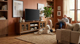 Elements International Santa Barbara - 70" TV Console styled in a designer-styled interior lifestyle setting at Quality Home Furniture