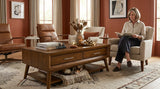 Elements International Santa Barbara - Coffee Table styled in a designer-styled interior lifestyle setting at Quality Home Furniture
