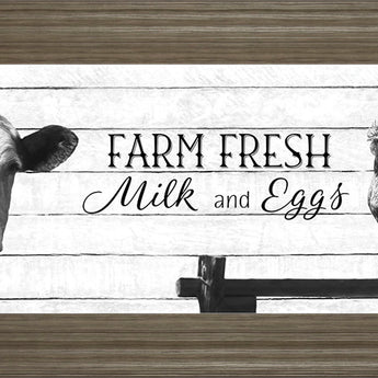 Farm Fresh Milk And Eggs By Lori Deiter - Framed Print Wall Art - White
